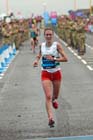 Julie Briscoe finishing the BUPA Great North Run.